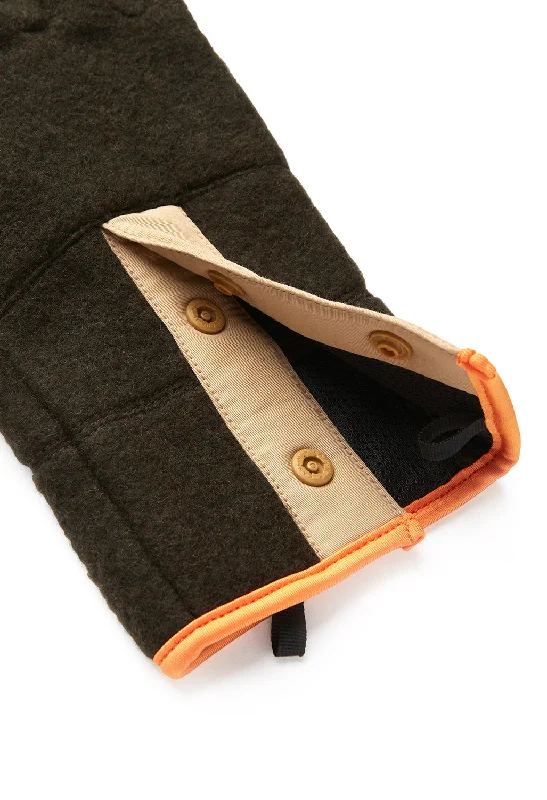 Elmer Recycled Wool Fleece Gloves - Khaki