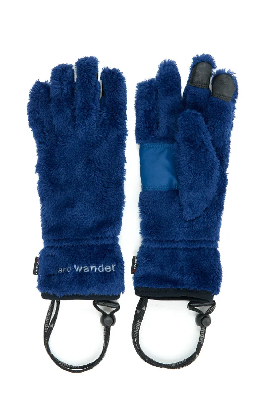 and Wander High Loft Fleece Gloves - Blue