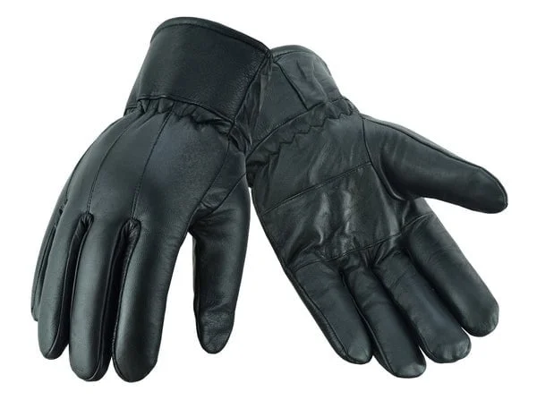 Insulated Leather Biker Gloves for Cold Weather