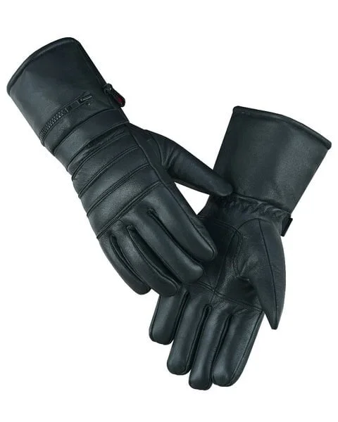 Insulated Leather Motorcycle Gauntlets