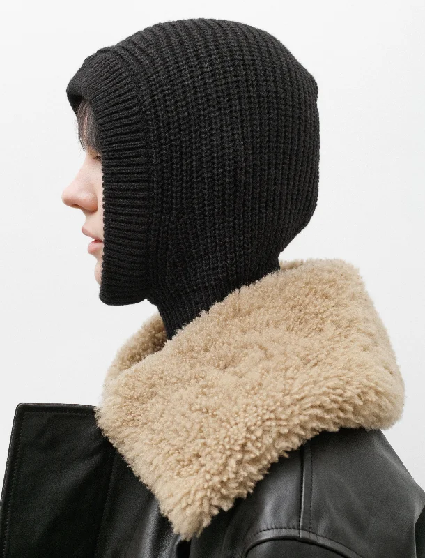 Knitted Hood Black