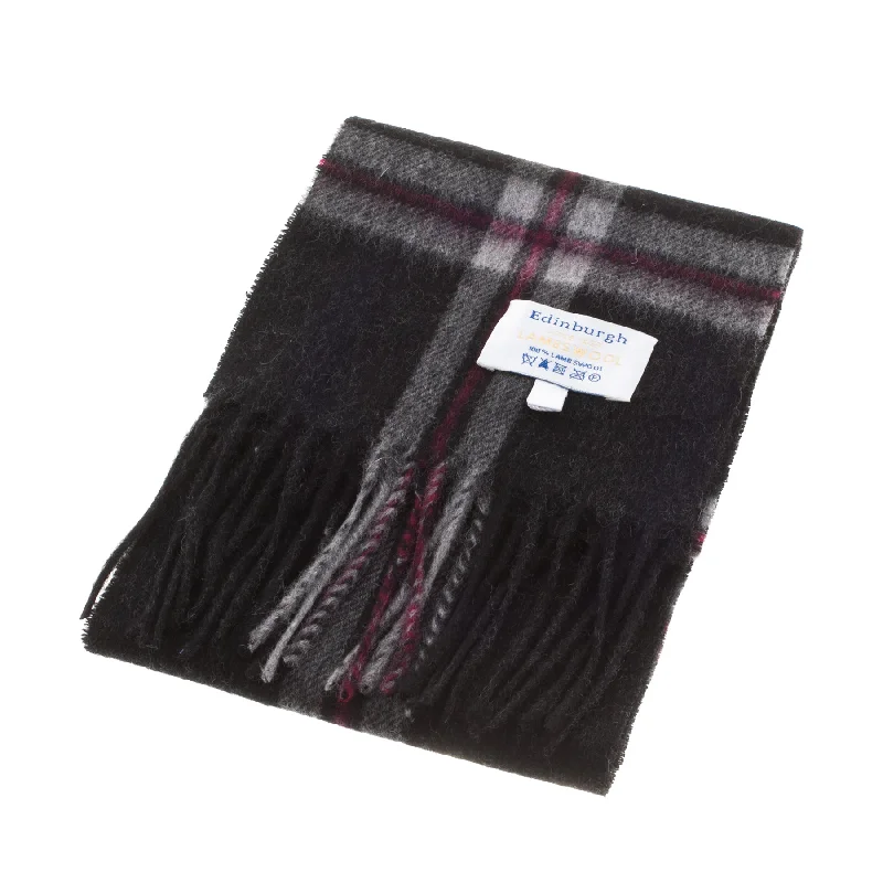 Mini Edinburgh Lambswool Scarf  Thomson Charcoal