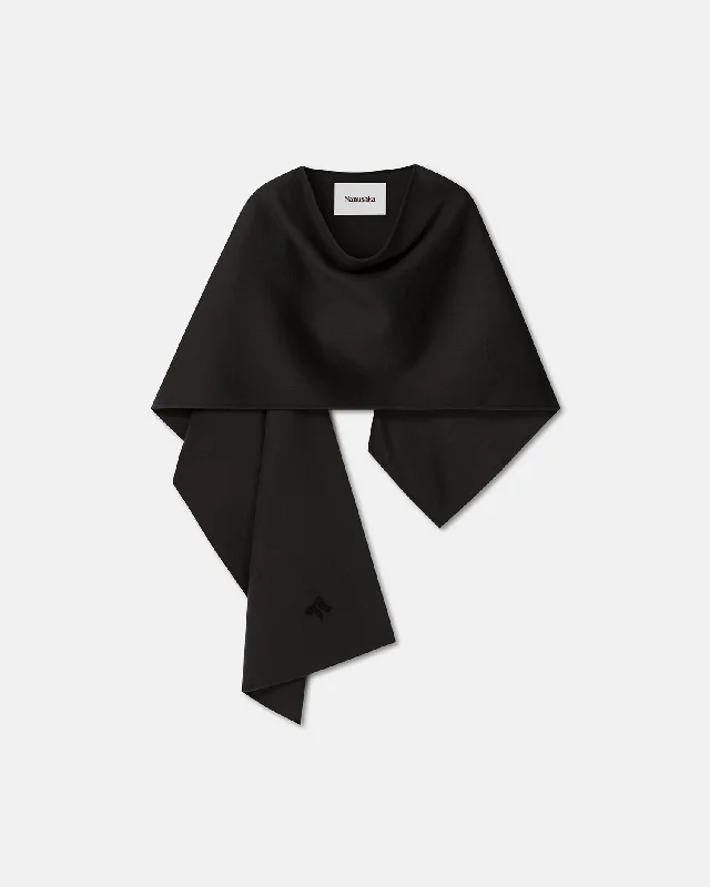 Kamin - Wool And Silk-Blend Shawl - Black