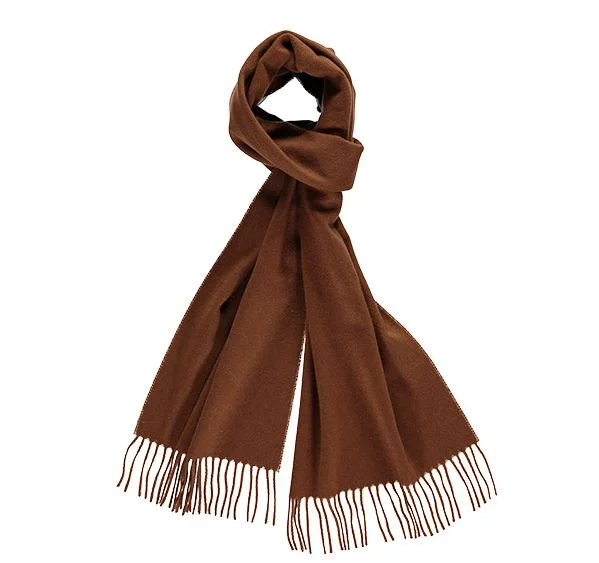 Plain Brown Cashmere Scarf