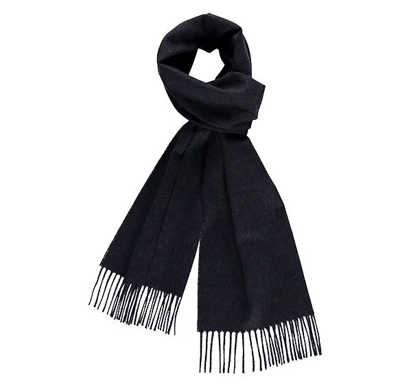 Plain Dark Blue Cashmere Scarf