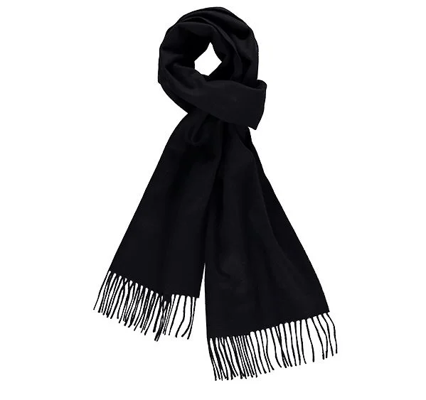 Plain Navy Cashmere Scarf