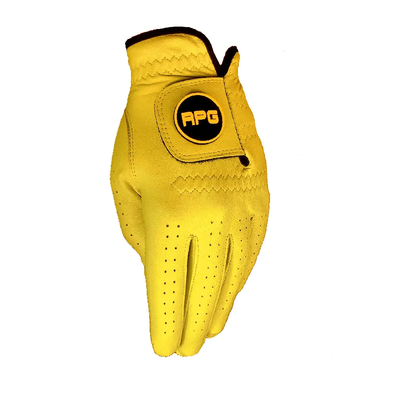 RPG 100% Cabretta Leather Color Golf Glove (Mens-Yellow)