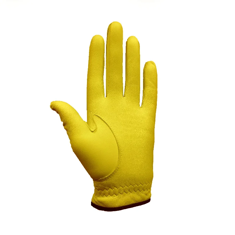 RPG 100% Cabretta Leather Color Golf Glove (Mens-Yellow)