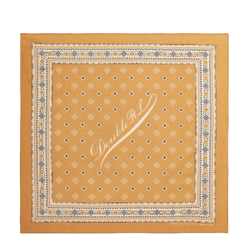 RRL by Ralph Lauren Diamond-Print Cotton Bandanna Golden Tan / Cream / Brown