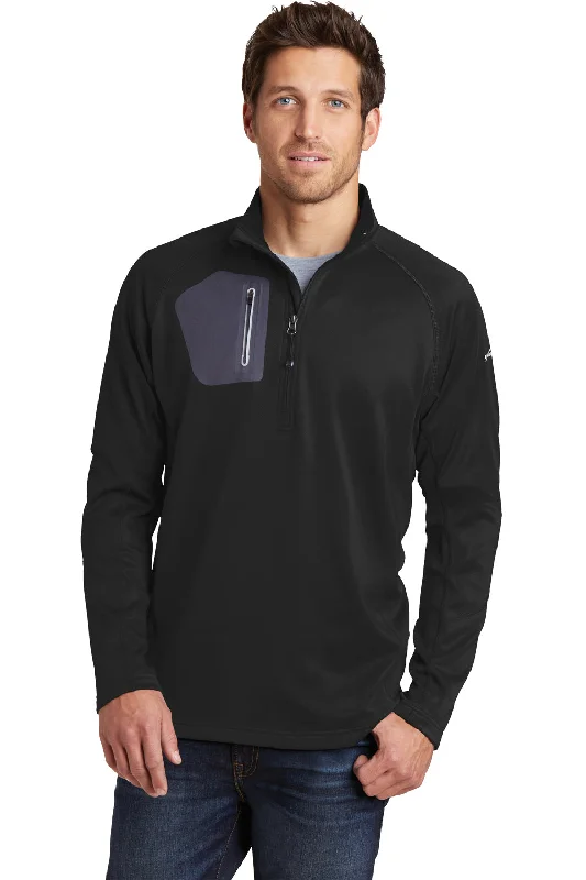 Eddie Bauer Mens Performance Fleece 1/4 Zip Sweatshirt - Black