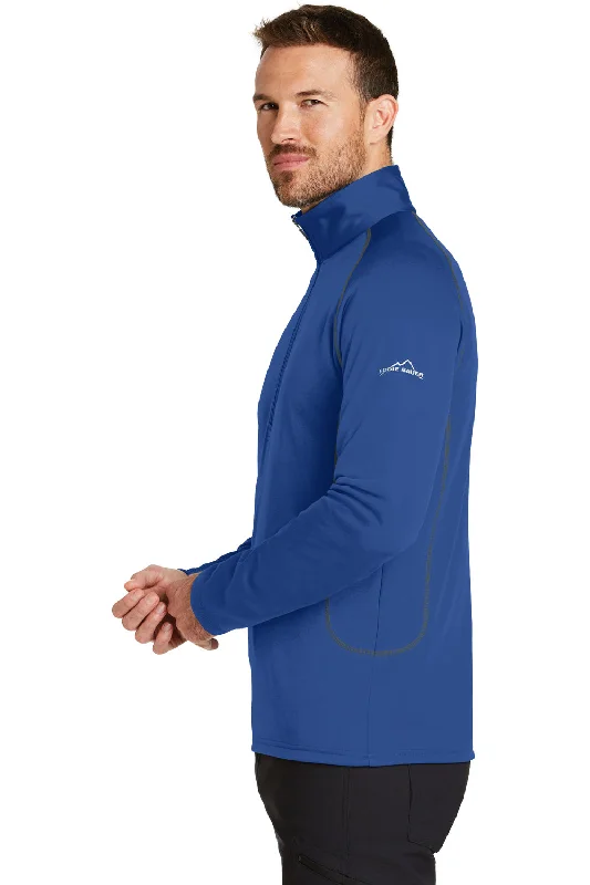 Eddie Bauer Mens Smooth Fleece 1/4 Zip Sweatshirt - Cobalt Blue