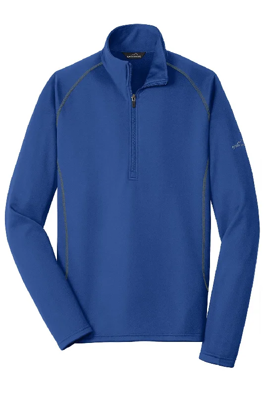 Eddie Bauer Mens Smooth Fleece 1/4 Zip Sweatshirt - Cobalt Blue