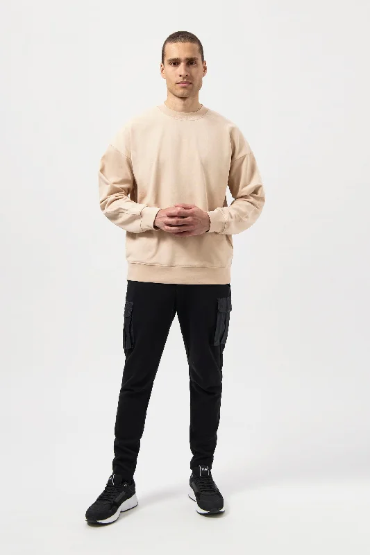 Game Day Box Fit Crewneck Sesame