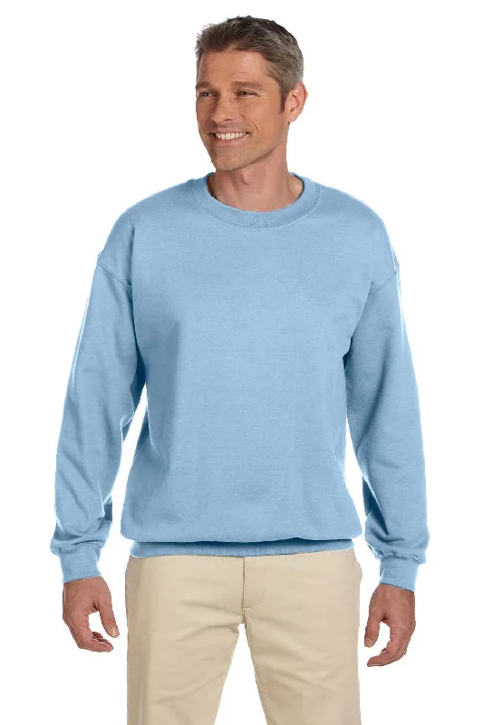 Gildan Mens Pill Resistant Fleece Crewneck Sweatshirt - Light Blue