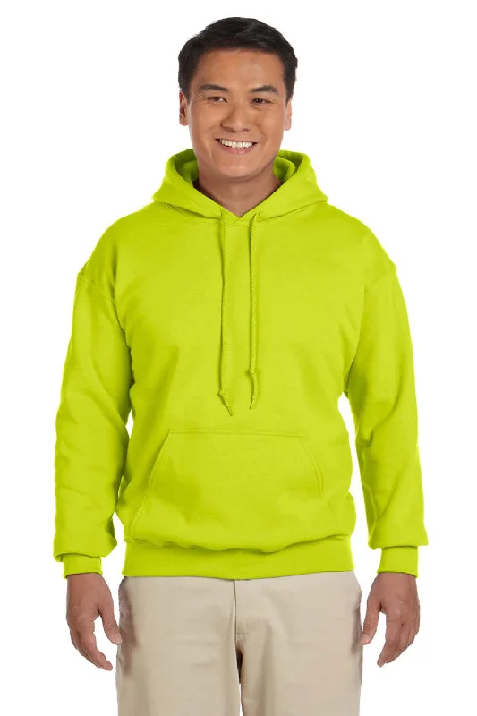 Gildan Mens Pill Resistant Hooded Sweatshirt Hoodie - Safety Green