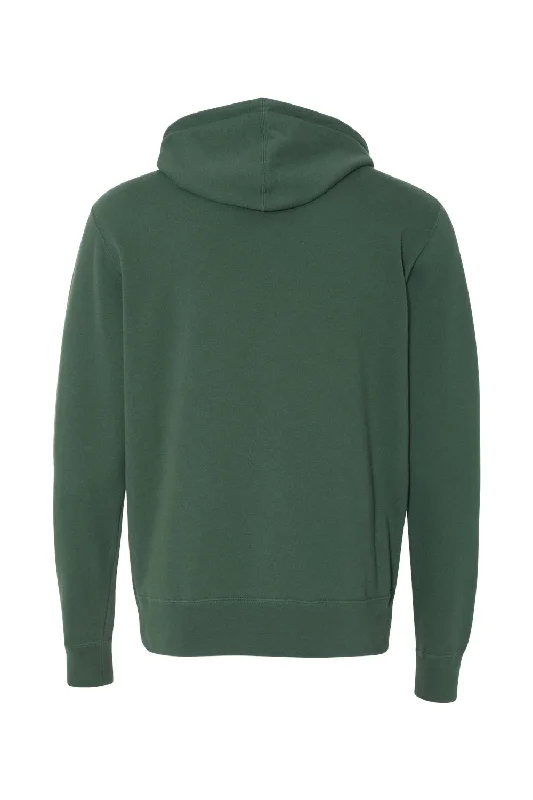 Independent Trading Co. Mens Full Zip Hooded Sweatshirt Hoodie - Alpine Green - NEW