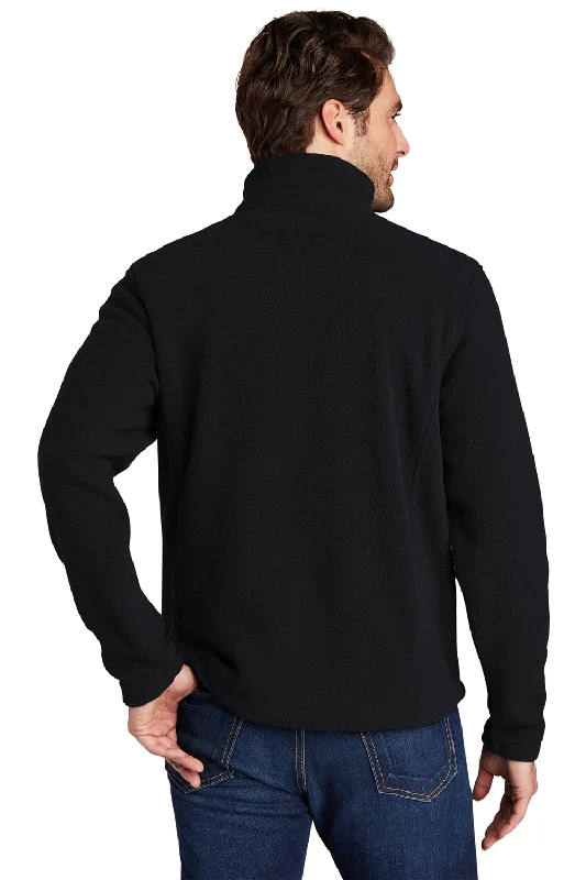 Port Authority Mens Fleece 1/4 Zip Sweatshirt - Black