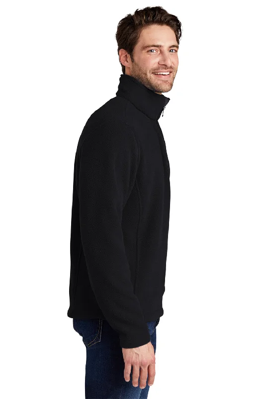 Port Authority Mens Fleece 1/4 Zip Sweatshirt - Black