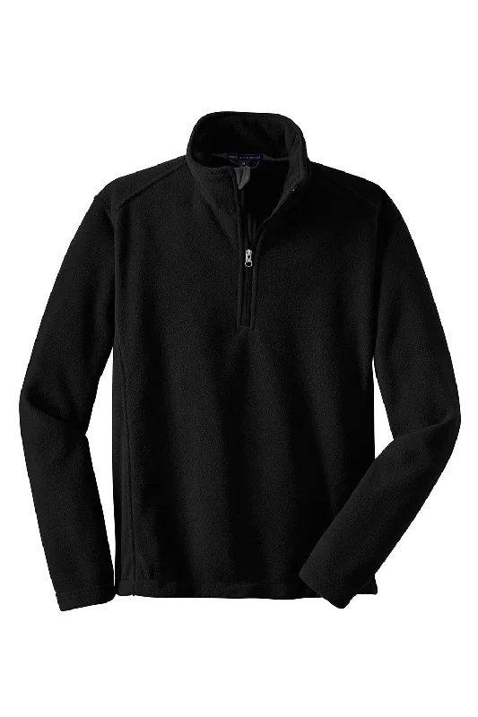 Port Authority Mens Fleece 1/4 Zip Sweatshirt - Black