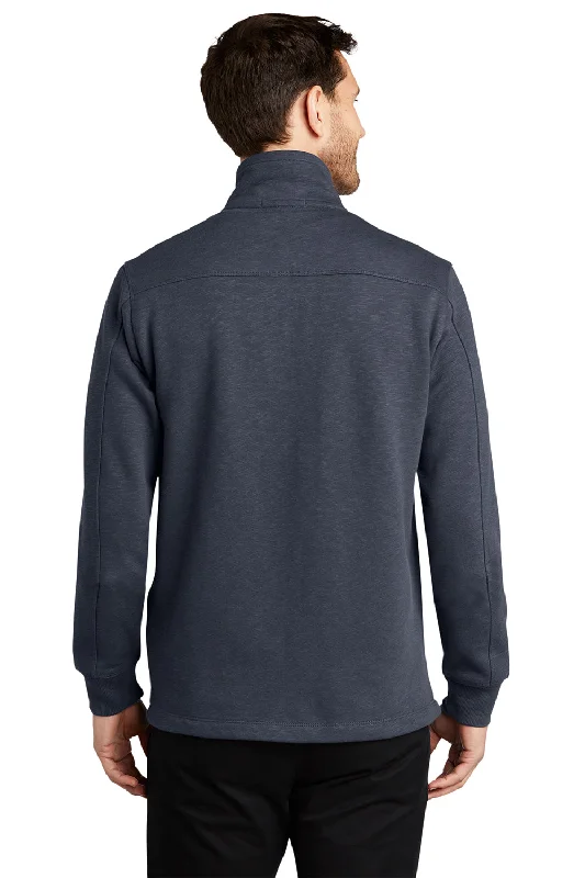 Port Authority Mens Slub Fleece 1/4 Zip Sweatshirt - Slate Grey