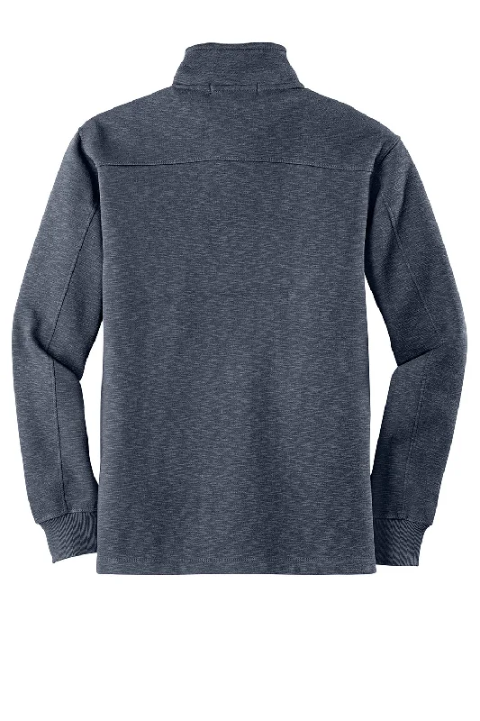 Port Authority Mens Slub Fleece 1/4 Zip Sweatshirt - Slate Grey