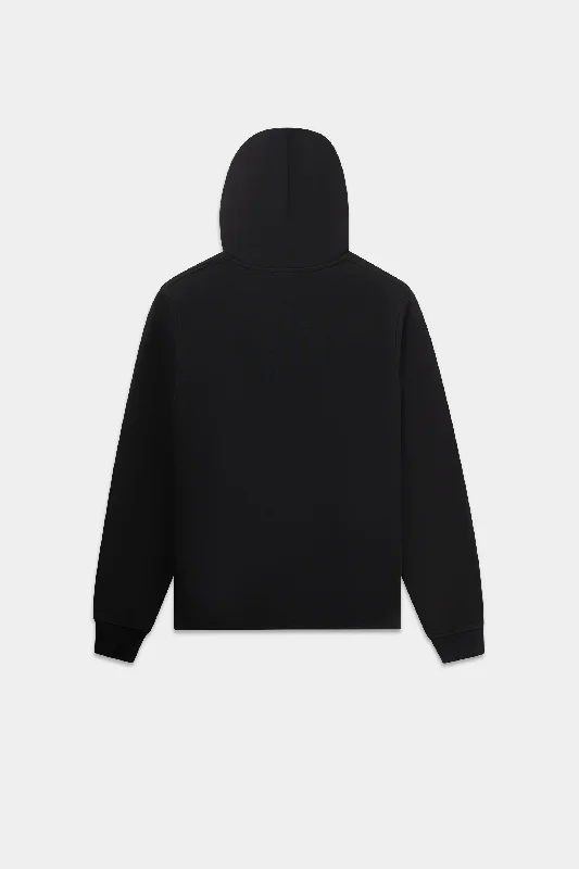 Q-Cargo Regular Fit Hoodie Jet Black