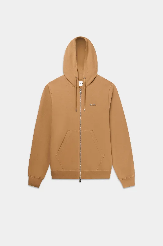 Q-Series Regular Fit Zip Through Hoodie Toasted Coconut