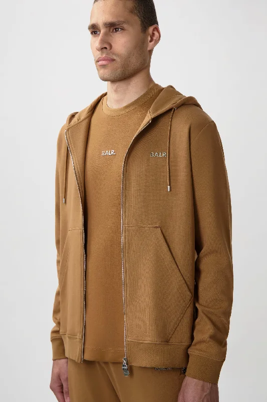 Q-Series Regular Fit Zip Through Hoodie Toasted Coconut