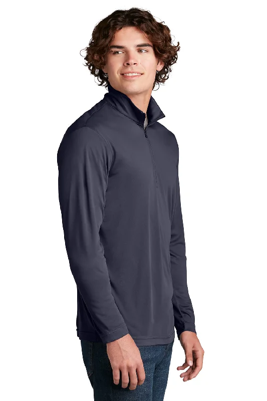 Sport-Tek Mens Competitor Moisture Wicking 1/4 Zip Sweatshirt - True Navy Blue