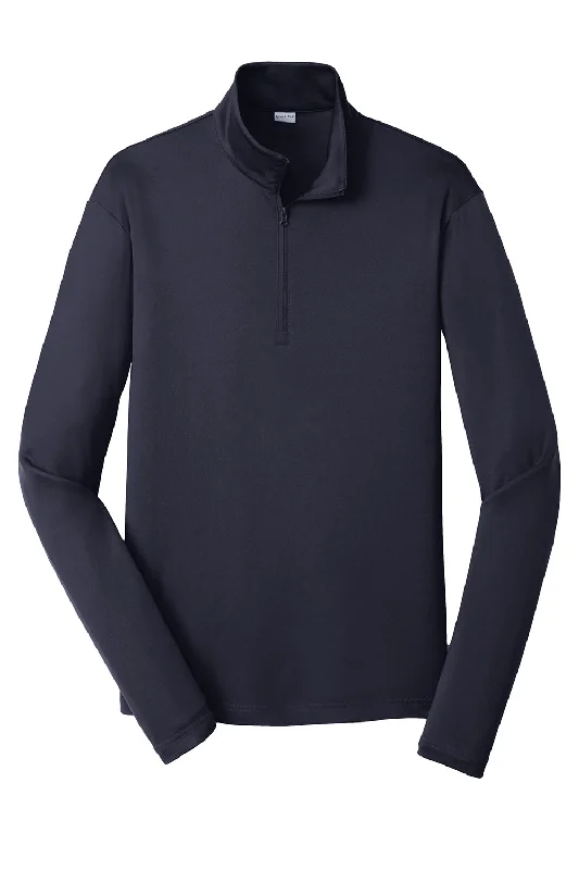 Sport-Tek Mens Competitor Moisture Wicking 1/4 Zip Sweatshirt - True Navy Blue