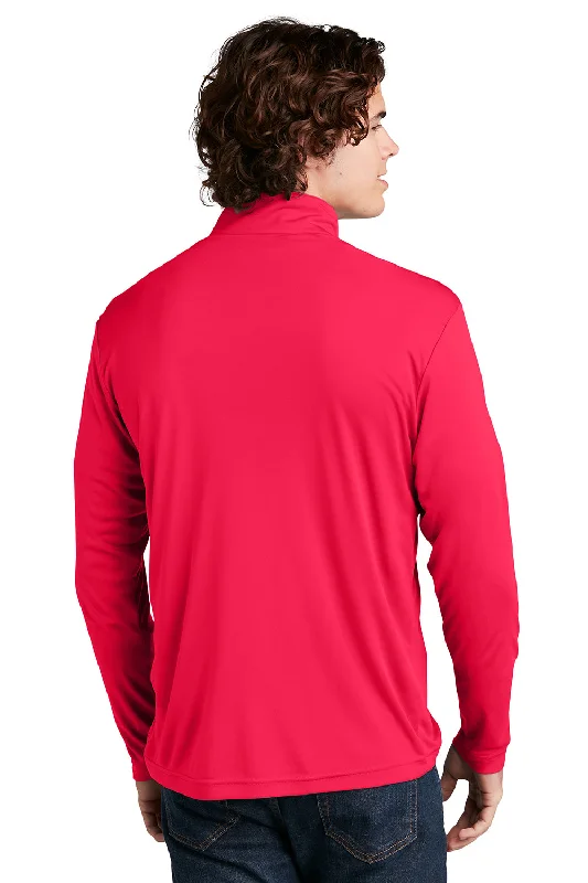 Sport-Tek Mens Competitor Moisture Wicking 1/4 Zip Sweatshirt - True Red