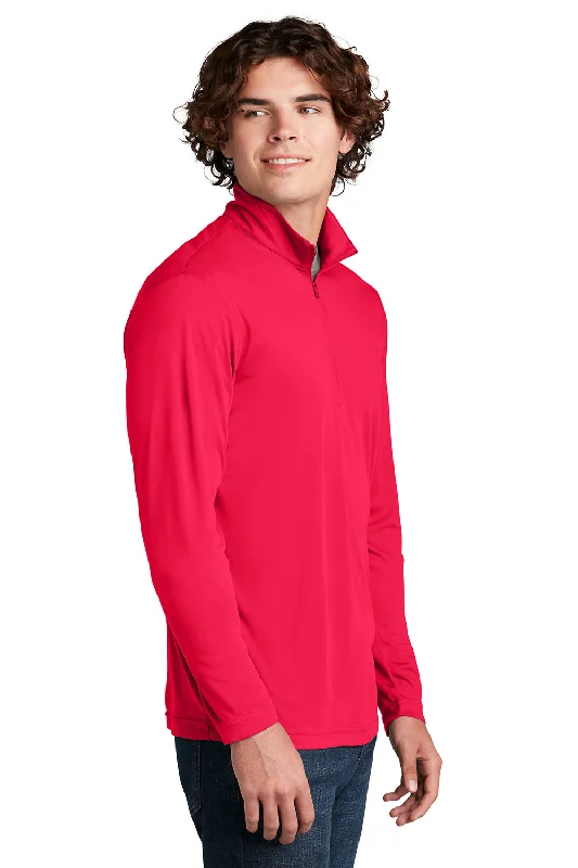 Sport-Tek Mens Competitor Moisture Wicking 1/4 Zip Sweatshirt - True Red