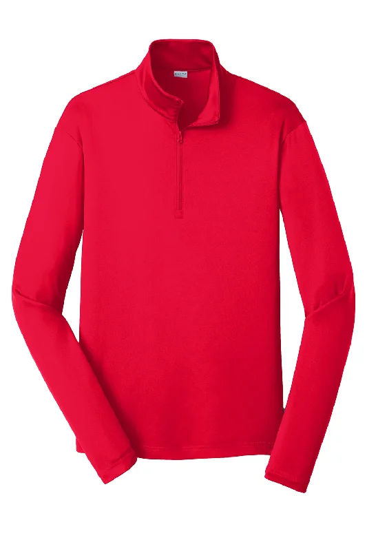 Sport-Tek Mens Competitor Moisture Wicking 1/4 Zip Sweatshirt - True Red