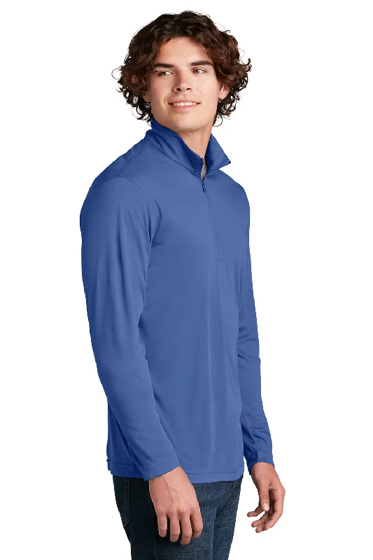 Sport-Tek Mens Competitor Moisture Wicking 1/4 Zip Sweatshirt - True Royal Blue