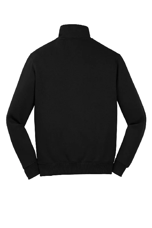 Sport-Tek Mens Shrink Resistant Fleece 1/4 Zip Sweatshirt - Black