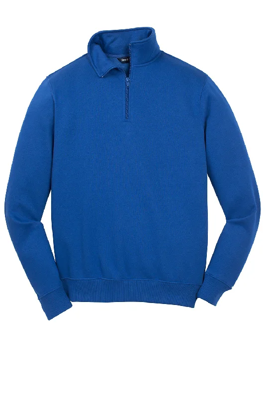 Sport-Tek Mens Shrink Resistant Fleece 1/4 Zip Sweatshirt - True Royal Blue