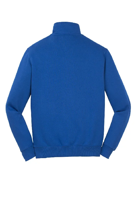 Sport-Tek Mens Shrink Resistant Fleece 1/4 Zip Sweatshirt - True Royal Blue