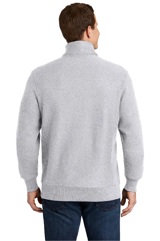 Sport-Tek Mens Fleece 1/4 Zip Sweatshirt - Heather Grey