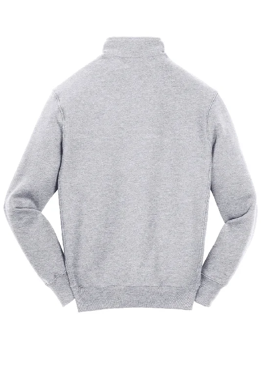 Sport-Tek Mens Fleece 1/4 Zip Sweatshirt - Heather Grey