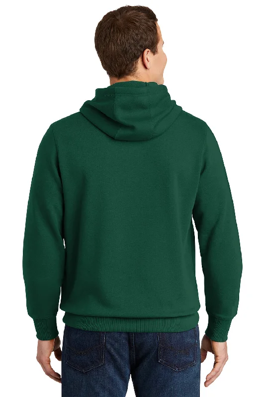 Sport-Tek Mens Shrink Resistant Fleece Hooded Sweatshirt Hoodie - Forest Green