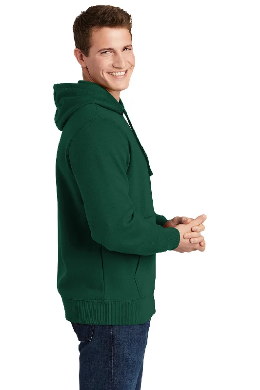 Sport-Tek Mens Shrink Resistant Fleece Hooded Sweatshirt Hoodie - Forest Green