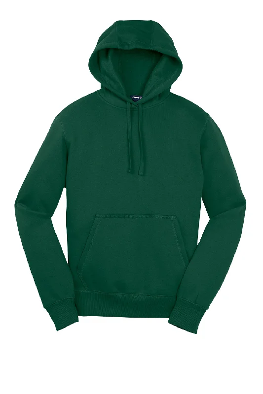 Sport-Tek Mens Shrink Resistant Fleece Hooded Sweatshirt Hoodie - Forest Green