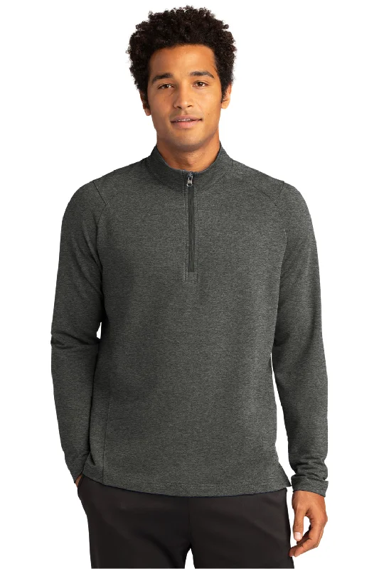 Sport-Tek Mens Flex Fleece Moisture Wicking 1/4 Zip Sweatshirt - Heather Dark Grey