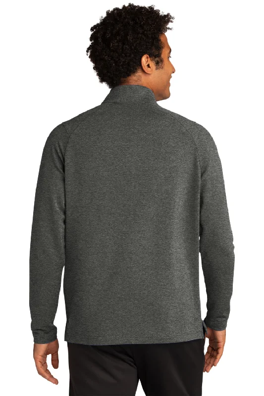 Sport-Tek Mens Flex Fleece Moisture Wicking 1/4 Zip Sweatshirt - Heather Dark Grey