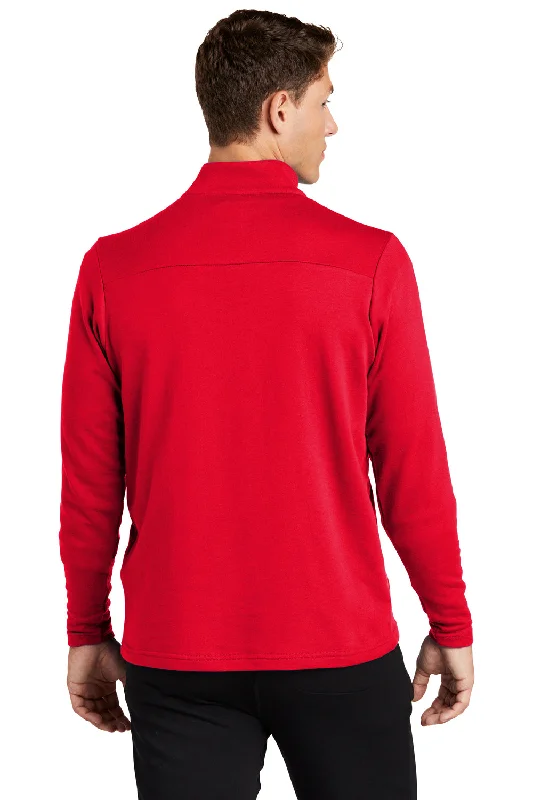 Sport-Tek Mens French Terry 1/4 Zip Sweatshirt - True Red