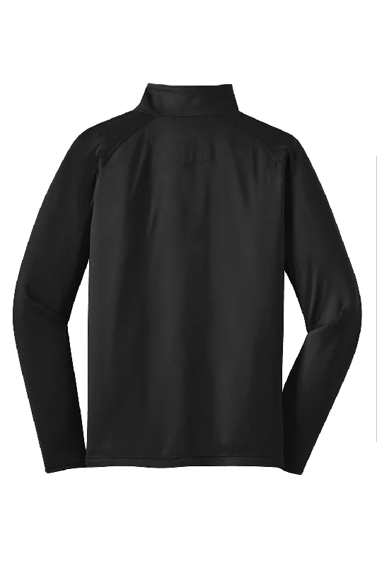 Sport-Tek Mens Sport-Wick Moisture Wicking 1/4 Zip Sweatshirt - Black