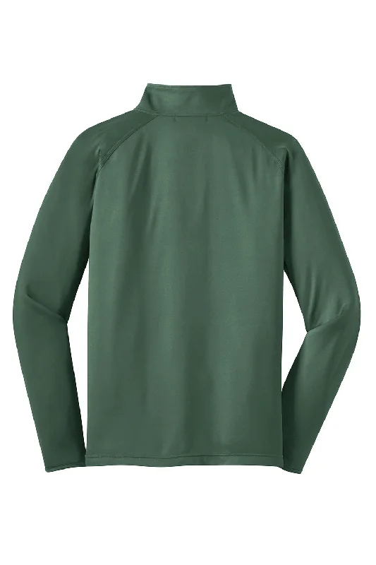 Sport-Tek Mens Sport-Wick Moisture Wicking 1/4 Zip Sweatshirt - Forest Green