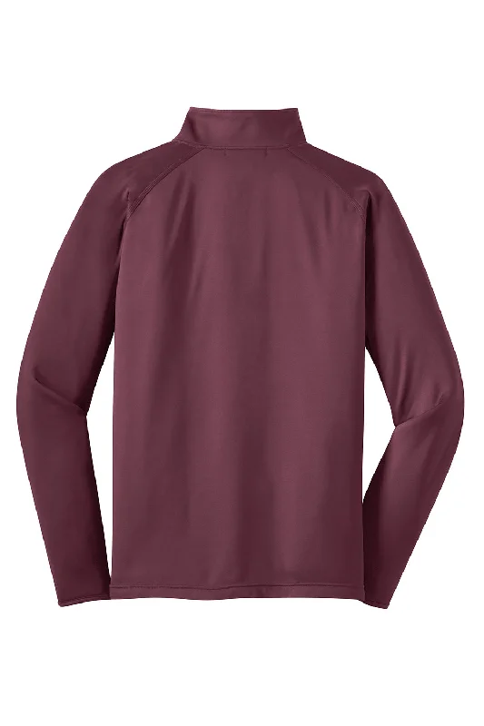 Sport-Tek Mens Sport-Wick Moisture Wicking 1/4 Zip Sweatshirt - Maroon