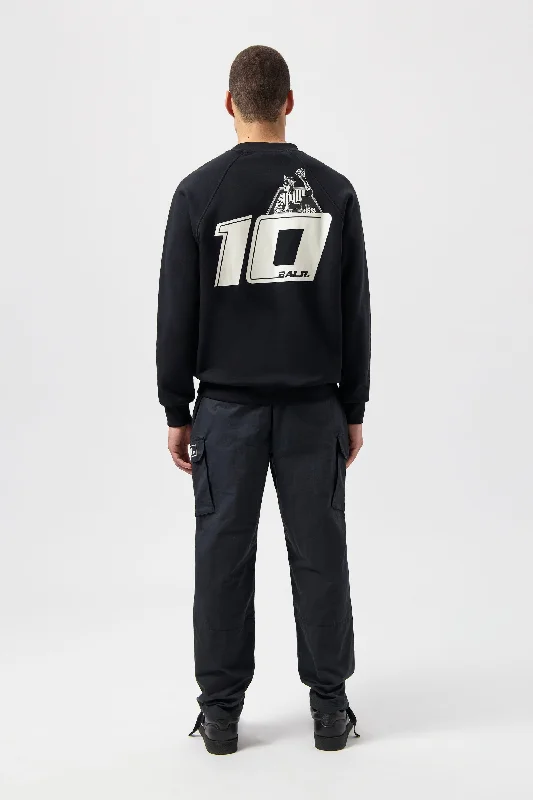 The Club Box Fit Crewneck Jet Black