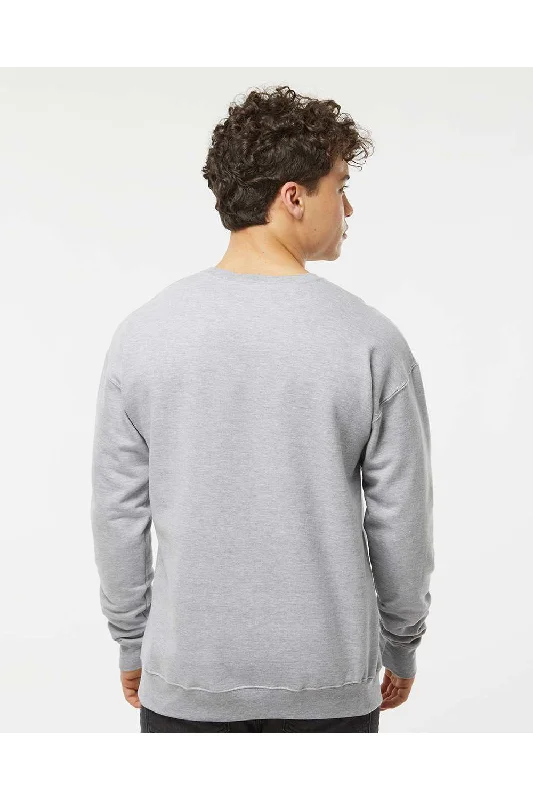 Tultex Mens Fleece Crewneck Sweatshirt - Heather Grey - NEW